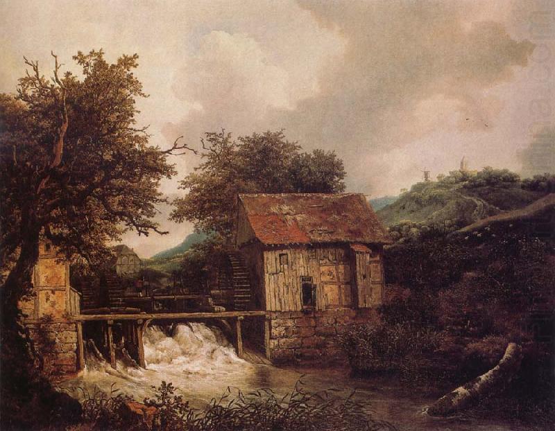 Two Watermills and an open Sluice near Singraven, Jacob van Ruisdael